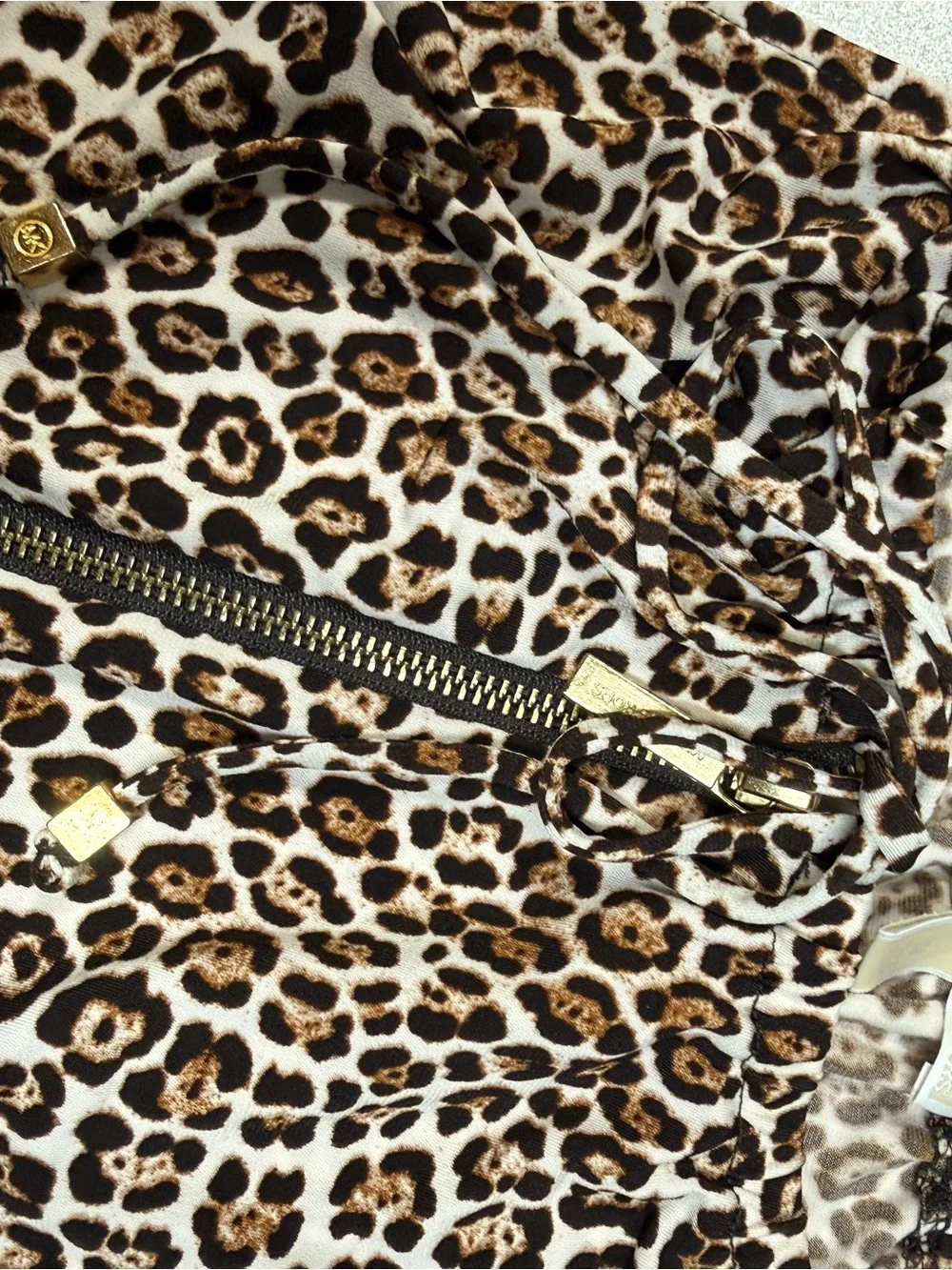 MICHAEL Michael Kors Leopard-Print Mini Dress in Brown and Black